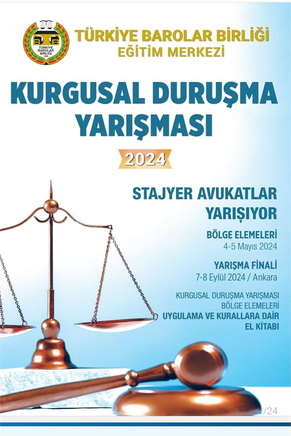TBB kurgusal duruşma yarışması juriliği 2024 (kütahya) afişi
