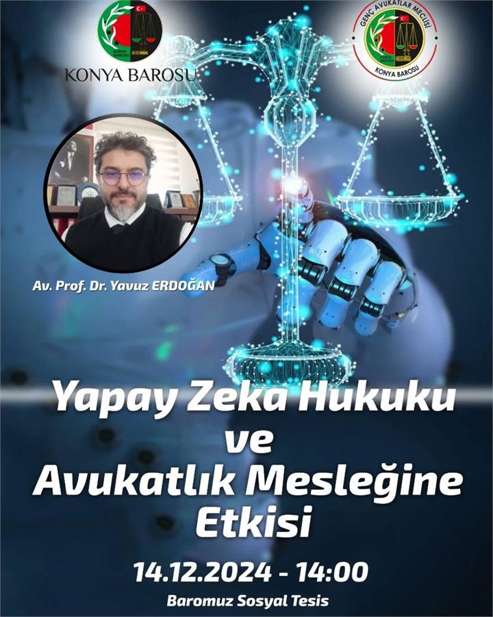 Yapay zeka ve avukatlık mesleği afişi