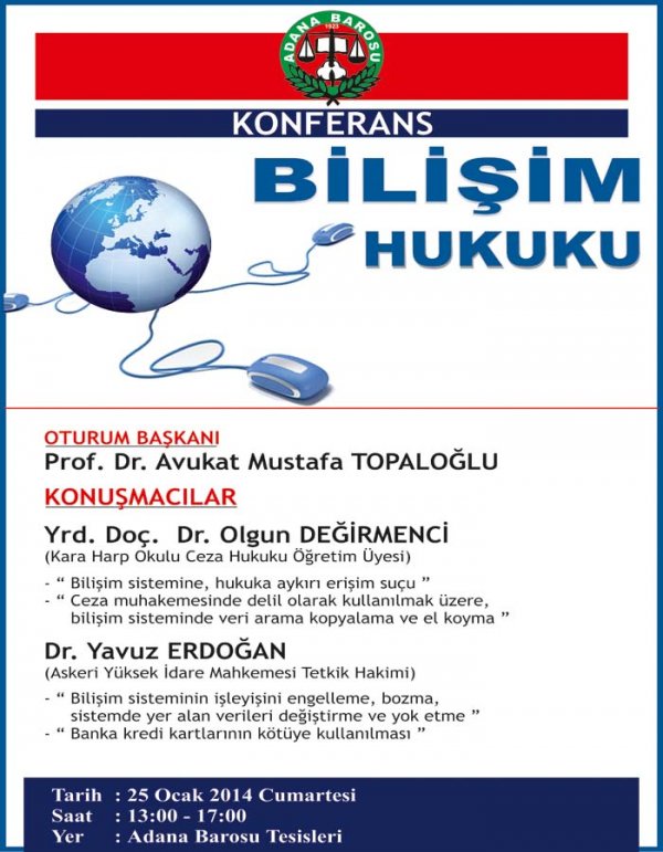 Adana Barosu Bilişim Suçları afişi