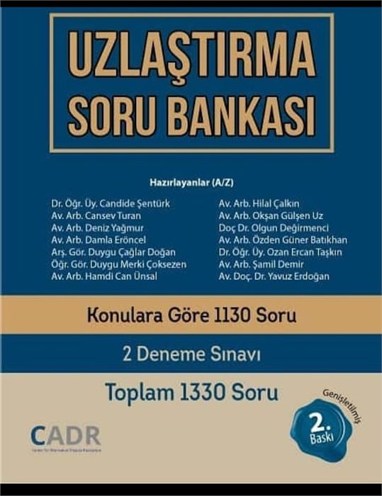 Uzlaştırma Soru Bankası kapağı